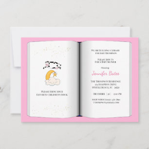 Boek Thema Baby shower Invitation (meisje) Kaart