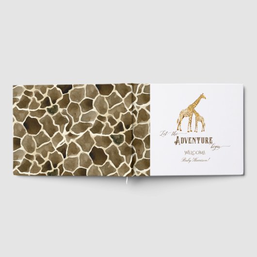 Boek Thema Baby shower Safari Adventure Giraffes (Volledig)