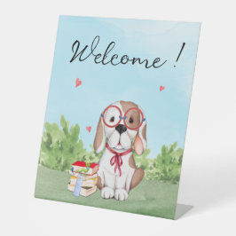 Boek Thema Baby Shower Welkom Reclamebord Met Voetstuk