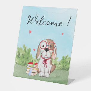 Boek Thema Baby Shower Welkom Reclamebord Met Voetstuk