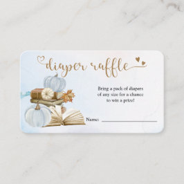 Boek Thema Blauw Baby shower Luier Raffle Kaart