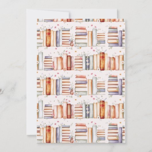 Boek thema Bruids douche uitnodiging (Achterkant)