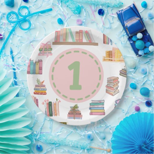 Boek thema Eerste Verjaardag Bord (Feest)