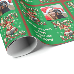 Boek Thema Kerstfoto of Logo Sentiment Cadeaupapier