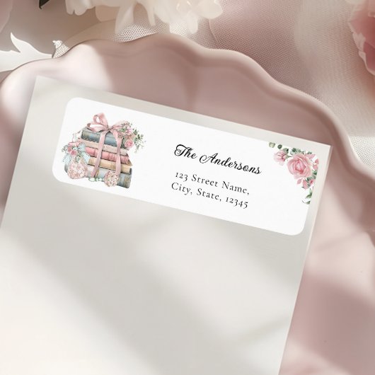 Boek Thema Meisje Baby Shower Retouradres Etiket