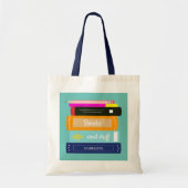 Boek Thema Personaliseer Naam Canvas tas (Voorkant)