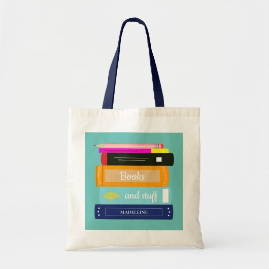 Boek Thema Personaliseer Naam Canvas tas (Voorkant)