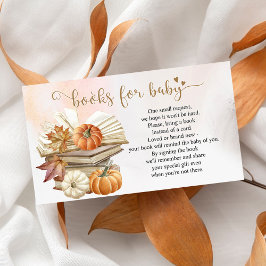 Boek Thema Pompoen Baby shower Boek Aanvraag Kaart