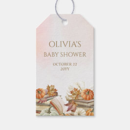 Boek Thema Pompoen Herfst Baby shower Favor Cadeaulabel