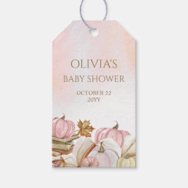 Boek Thema Roze Pompoen Baby shower Favor Cadeaulabel