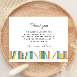 Boek Thema Sprookjesboek Baby Shower Bedankkaart