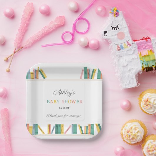 Boek Thema Sprookjesboek Baby Shower Papieren Bordje (Feest)