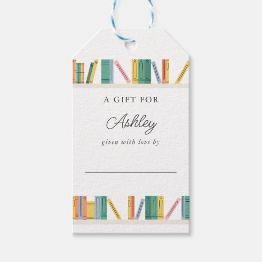 Boek Thema Storybook Baby shower Display Douche Cadeaulabel (Voorkant)