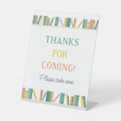 Boek thema verhalenboek Dank u voor uw komst gunst Reclamebord Met Voetstuk (Voorkant)