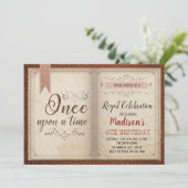 Boek thema verjaardagsfeestje uitnodiging (Staand voorkant)