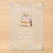 Boek Thema Vrijgezellenfeest Acryl Uitnodigingen (Voorkant)