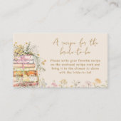 Boek Thema Vrijgezellenfeest Recept voor de bruid Informatiekaartje (Voorkant)