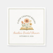 Boek Thema Vrijgezellenfeest - Waterverf Bloemen Servet (Voorkant)