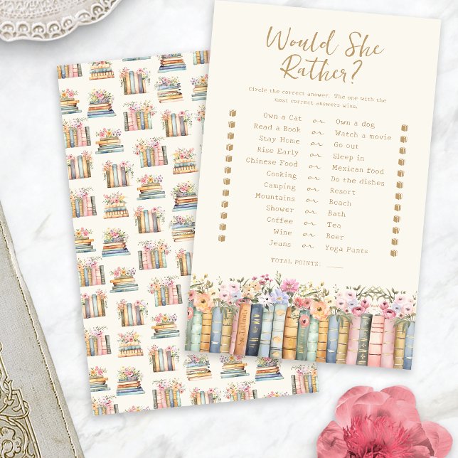 Boek Thema Zou Ze Liever Spel (Book Theme Would She Rather Game
)