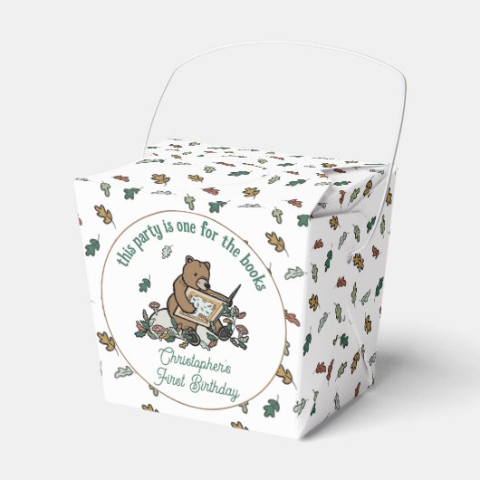 Boek Theme Boys Verjaardagsfeestje Bedankdoosjes (Voorkant Zijde)