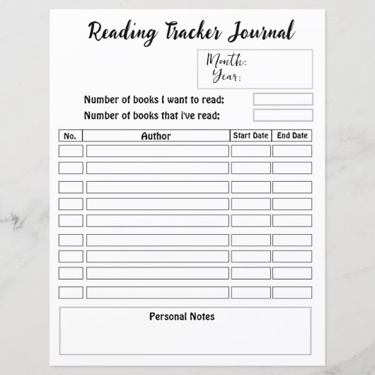 Boek Tracker Planner Lezing Journal Neutraal (Voorkant)