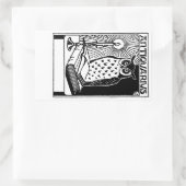 Boek Uil & kaars Rechthoekige Sticker (Tas)