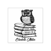 Boek uil op maat uit de bibliotheek van rubberstempel (Afrduk)