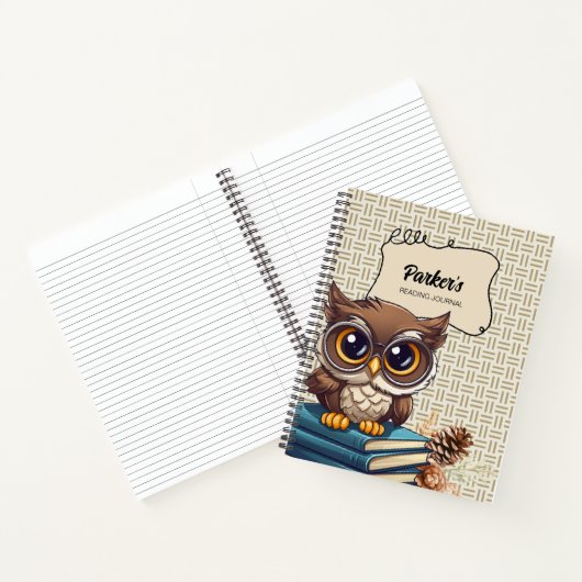 Boek Uil Personal Reading Journal (Binnen)