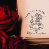 Boek Uit De Bibliotheek Gotische Schedel & Lettert Rubberstempel