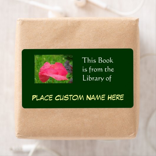 Boek uit de Bibliotheek van Aangepaste Naam Groen Etiket (Insitu)