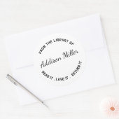 Boek uit de Bibliotheek van het Leraarsboek Ronde Sticker (Envelop)