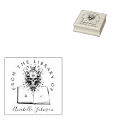 Boek uit het Library Gothic Skull Initialen Script Rubberstempel (Gestempeld)
