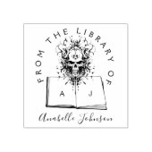 Boek uit het Library Gothic Skull Initialen Script Rubberstempel (Afrduk)