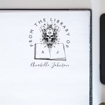 Boek uit het Library Gothic Skull Initialen Script