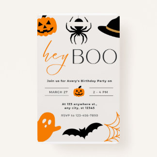 Boek Uitnodigingskaart Halloween Party Badge