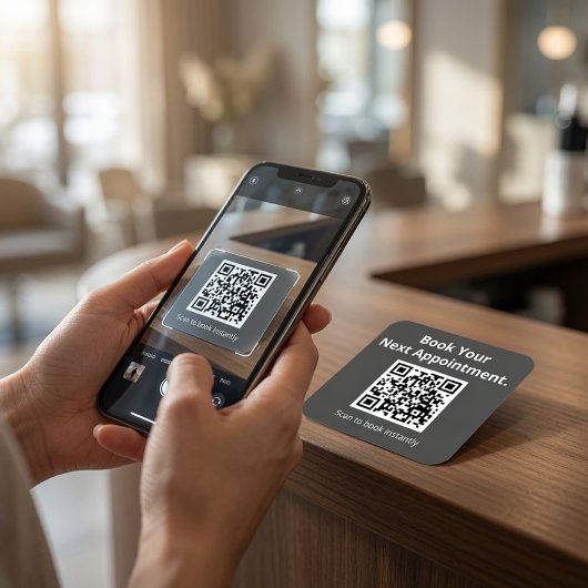 Boek uw volgende afspraak QR-code aangepaste zakel Vierkante Sticker