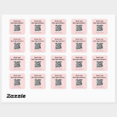 Boek uw volgende afspraak QR-code roze sticker (Vel)