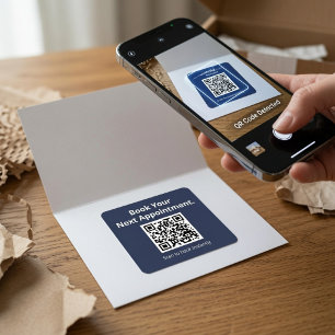 Boek uw volgende afspraak QR-code Vierkante Sticker