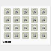 Boek uw volgende afspraak QR-code  Vierkante Sticker (Vel)