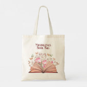 Boek van de bibliotheek van Floral Tote Bag (Achterkant)