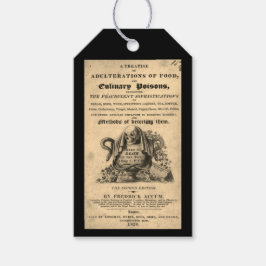 Boek van de culinaire gif van de 1820 antiek sched cadeaulabel