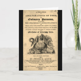 Boek van de culinaire gif van de 1820 antiek sched kaart