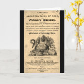 Boek van de culinaire gif van de 1820 antiek sched kaart (Gele Bloem)