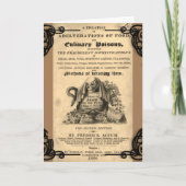 Boek van de culinaire gif van de 1820 antiek sched kaart (Voorkant)