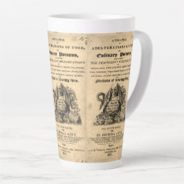 Boek van de culinaire gif van de 1820 antiek sched latte mok