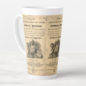 Boek van de culinaire gif van de 1820 antiek sched latte mok (Linkerhoek)