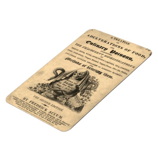 Boek van de culinaire gif van de 1820 antiek sched magneet (Linkerzijde)