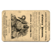 Boek van de culinaire gif van de 1820 antiek sched magneet (Horizontaal)