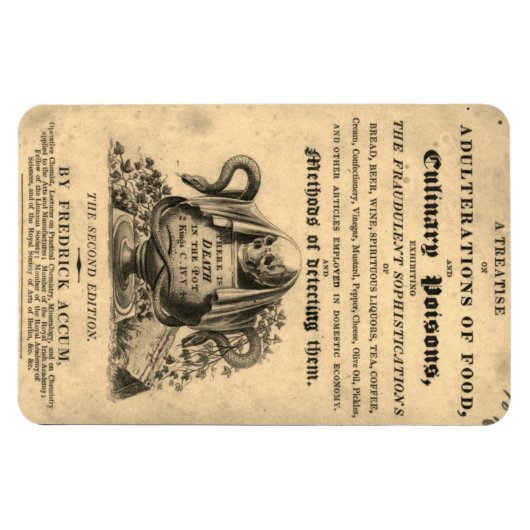 Boek van de culinaire gif van de 1820 antiek sched magneet (Horizontaal)