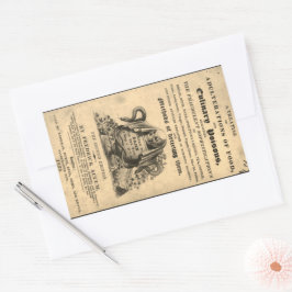 Boek van de culinaire gif van de 1820 antiek sched rechthoekige sticker